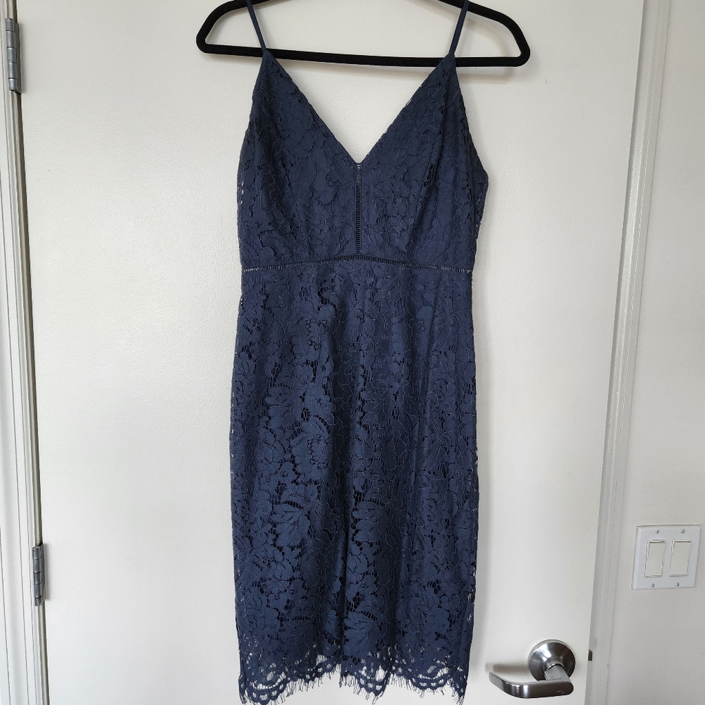 Navy ASTR lace cocktail dress